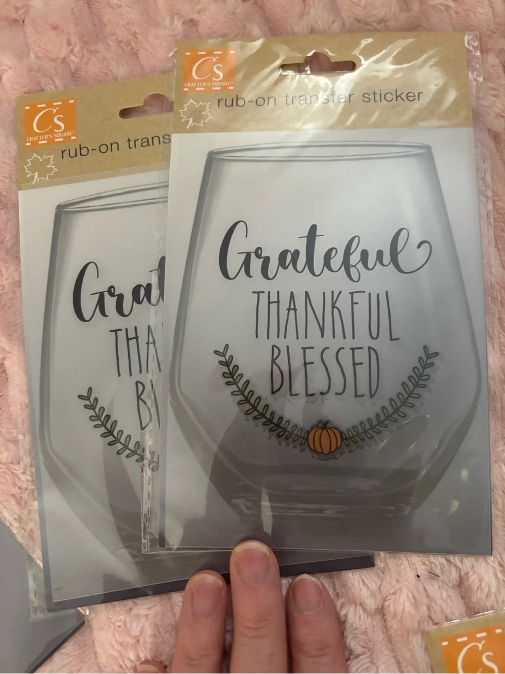 Fall themed Rub on Decal Stickers for glass/ceramic DIY
